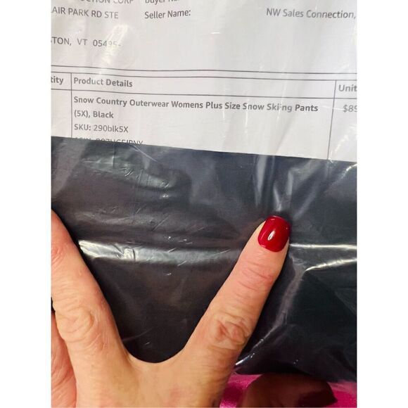 Snow Country Outerwear Rider Pant Black Snow Pants Plus Size New in Package - Picture 9 of 9